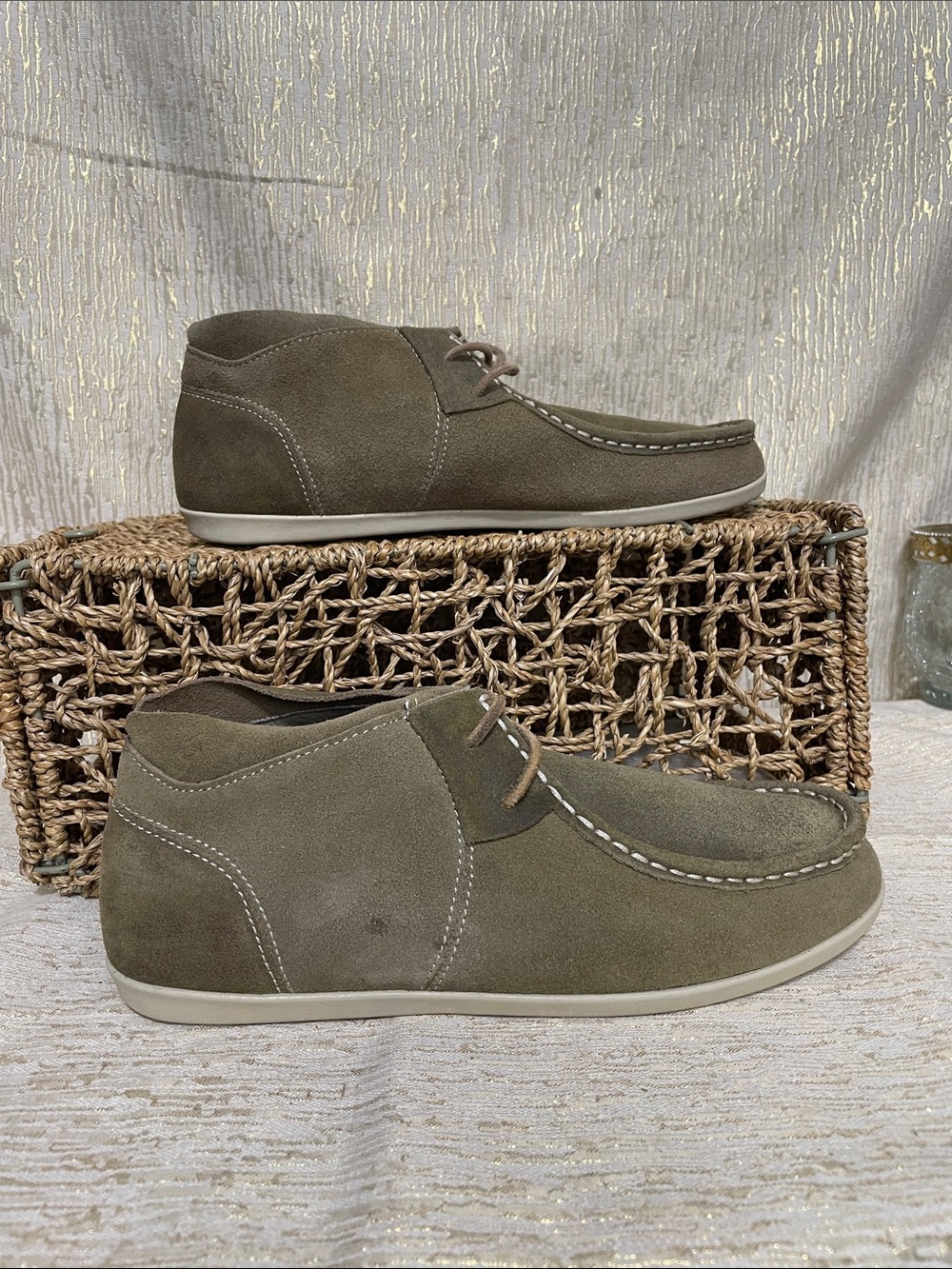 Olukai Poko Women’s Suede Ankle Shoes Sz 10